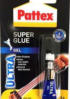 ADHESIVE SUPERGEL PATTEX 3GR CARDED