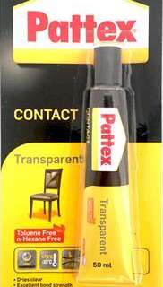 Adhesive Contact Pattex Transp 50Ml Card 301035