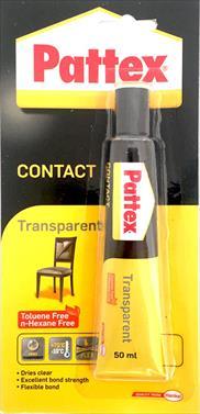 Adhesive Contact Pattex Transp 50Ml Card 301035