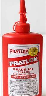 ADHESIVE STUDLOCK PRATLEY 50GR GRADE 20+
