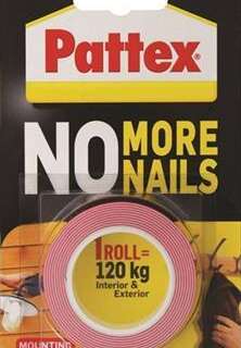 ADHESIVE NO MORE NAILS TAPE 120KG PATTEX