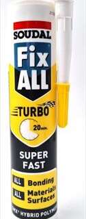 ADHESIVE FIX ALL TURBO WHITE 290ML WHITE SOUDAL