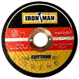 ABRASIVE DISC CUTTING STONE 115X3.2X22.2 IRONMAN