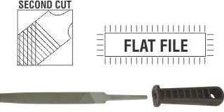 FILE AFILE FLAT 2ND CUT 100MM P/P