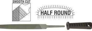 FILE AFILE HALF ROUND SMOOTH 150MM P/P