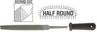 FILE AFILE HALF ROUND 2ND CUT 150MM P/P