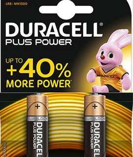 BATTERY DURACELL PLUS AA  PENLIGHT 2 S 1.5V MN1500B2