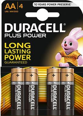 BATTERY DURACELL PLUS AA   PENLIGHT 4 S 1.5V MN1500B4