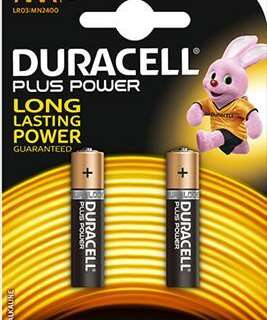 BATTERY DURACELL PLUS ELEC  AAA 2 S 1.5V MN2400B2