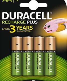 BATTERY DURACELL RECHARGEABLE PENLIGHT AA 4 S 2000MAH