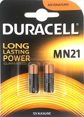 BATTERY DURACELL PLUS REMOTE 12V PKT2 MN21