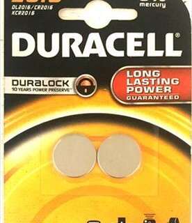 BATTERY DURACELL LITHIUM COINS CR2016 2 S DURO07
