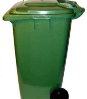 Refuse Bin 240Ltr-On Wheels-Green (Min 5 Asst)