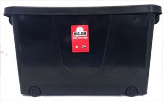 BIN STORAGE BIN MULTIBOX BIG JIM 32LTR BLACK ON WHEELS