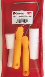 PAINT ROLLER MINI SET C/W TRAY 6 PCE COMBI