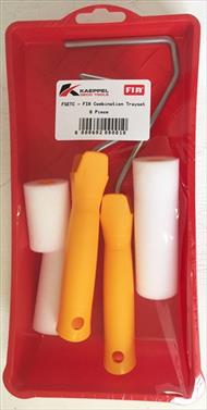 PAINT ROLLER MINI SET C/W TRAY 6 PCE COMBI