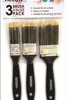 Paint Brush Set Arrow 3Pce Value Pack