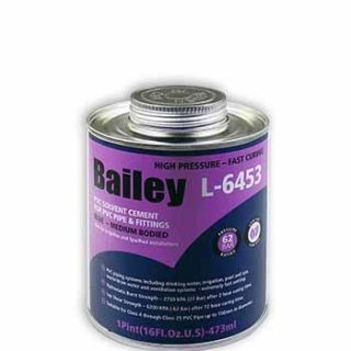 PVC WELD FAST SET 473ML+BRUSH BAILEY