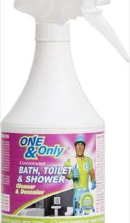 ONE & ONLY BATH TOILET & SHOWER CLEAN & DESCALER  750ML TR