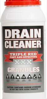 TRIPLE RED DRAIN CLEANER GRANULES  1KG
