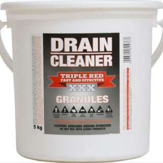 TRIPLE RED DRAIN CLEANER GRANULES  5KG