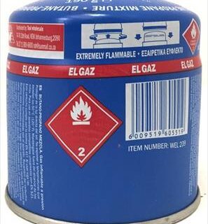 BUTANE CARTRIDGE 190GR