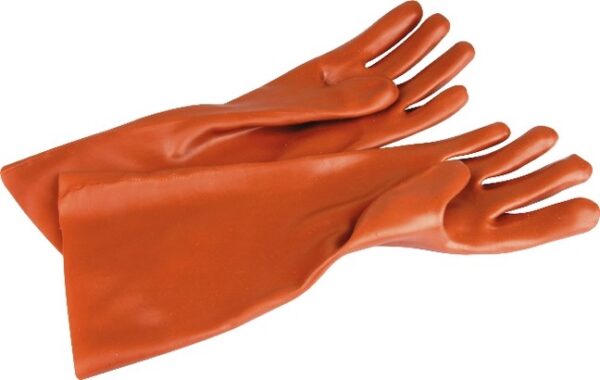 GLOVE MATSAFE PVC BROWN ELBOW O/CUFF P/P
