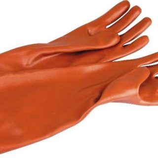 GLOVE MATSAFE PVC BROWN ELBOW O/CUFF P/P