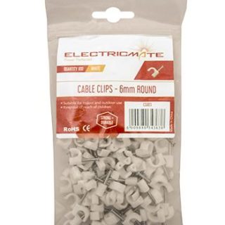 CABLE SADDLE ROUND  6MM P/100 E/MATE XXX