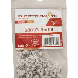 CABLE SADDLE FLAT  5.0MM P/100  E/MATE