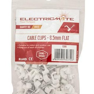 CABLE SADDLE FLAT  8.5MM P/100  E/MATE
