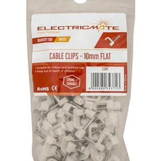 CABLE SADDLE FLAT 10.5MM P/100  E/MATE