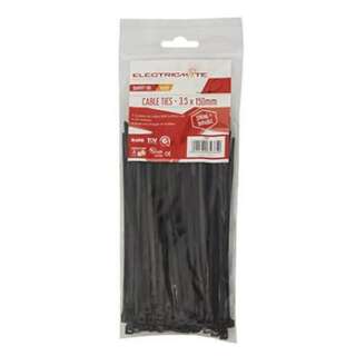 CABLE TIES E/MATE BLACK 150X3.5MM P/100
