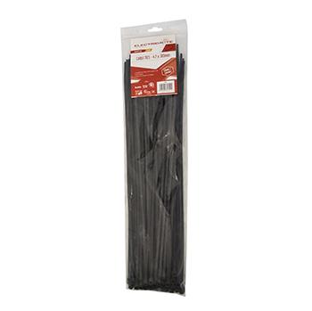 CABLE TIES E/MATE BLACK 385X4.7MM P/100