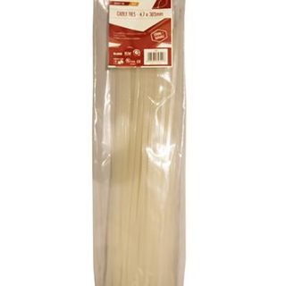 CABLE TIES E/MATE WHITE 385X4.7MM P/100
