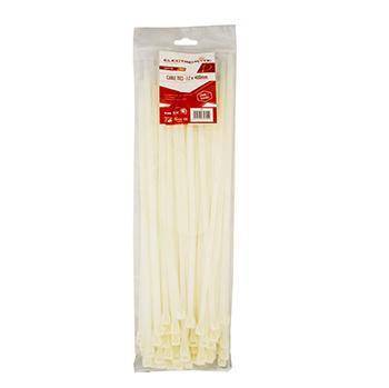 CABLE TIES E/MATE WHITE 400X7.2MM P/100