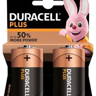 Batteries Duracell Plus D  P02 Box/10