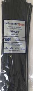 CABLE TIES BLACK 305MM*4.7MM PACK 100 T50I