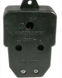 PLUG COUPLER JANUS 2*16AMP RUBBER
