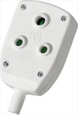 PLUG COUPLER JANUS 2*16AMP NYLON (WHITE) LM1391