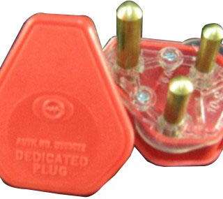 Plugtop Dedicated Red 3 Pin 1054Rd