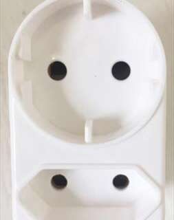 PLUG ADAPTOR R18 1*5AMP; 1*SHUKO