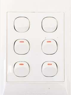 Switch Light 6 Lever 4*2 1 Way A106