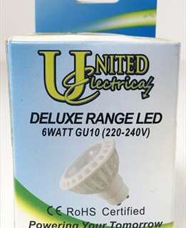 GLOBE DOWNLIGHT LED 6W 230V WARM/W GU10 350LM 30000HRS
