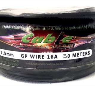 Wire Housewire Prepack  Black 1.5Mm X 50Met