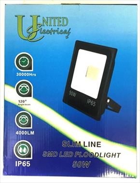 FLOODLIGHT FITTING  50W LED SLIMLINE 30000HRS 3500LM EO41