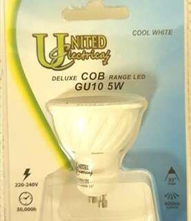 GLOBE DOWNLIGHT LED GU10  COOL/W 5W 30000H 550LM