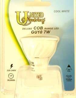 GLOBE DOWNLIGHT LED GU10 COOL/W 7W 550LM 30000H