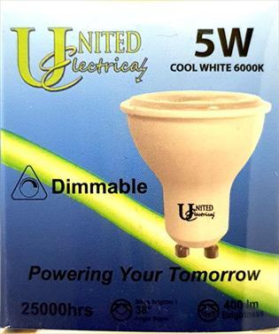 GLOBE DOWNLIGHT LED GU10 DIMMABLE 5W COOL/W 60000K 560L