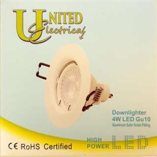 Globe Downlight Led Gu10 Cool/W White Flange 30000H